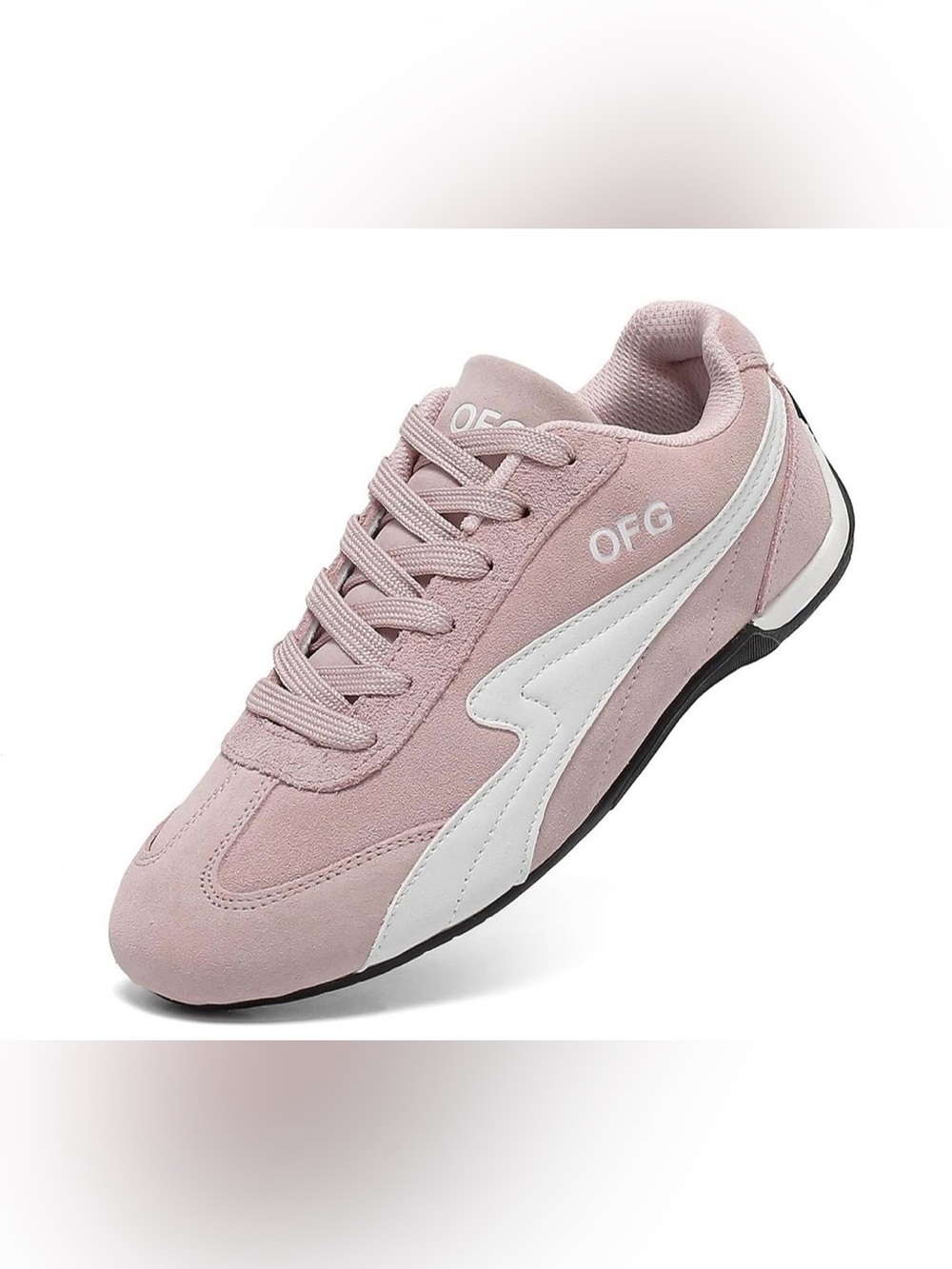 OFG Women's Retro Athletic Sneakers in Pink & White - Size US 6; Euro 36; UK 3